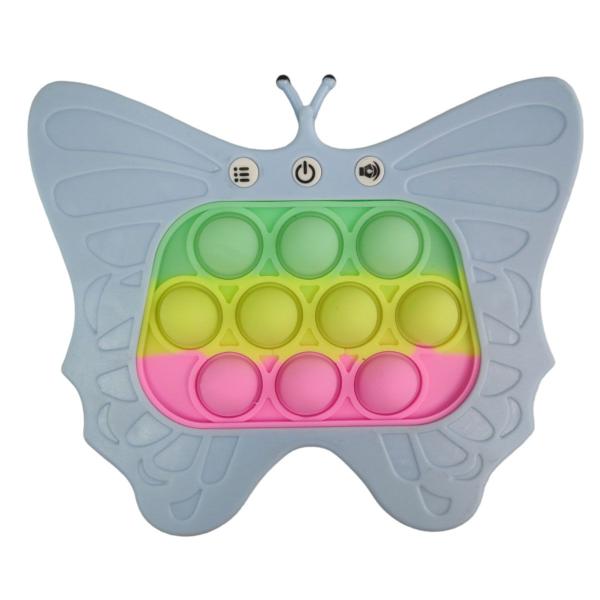 Imagem de Pop It Mini Game Borboleta Interativo Fidget Sensorial Relaxante Ansiedade Anti Estresse Jogo Som Luzes Portatil