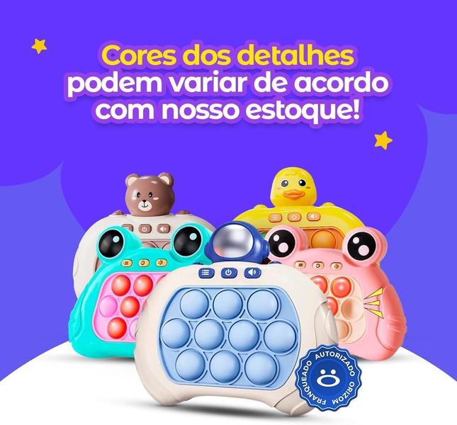 Imagem de Pop it mini game eletrônico anti estresse infantil vários modos e níveis divertido e satisfatório