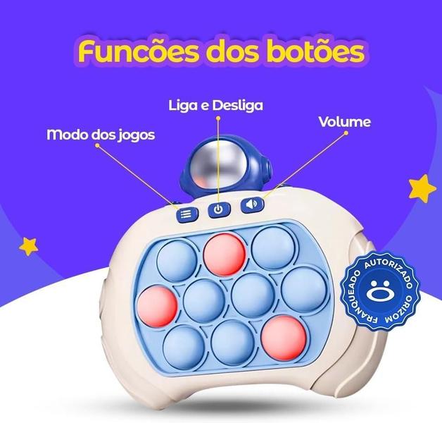 Imagem de Pop It Mini Game Eletrônico Antiestresse Infantil - Diversão com Vários Modos e Níveis Satisfatórios para Todas as Idades!