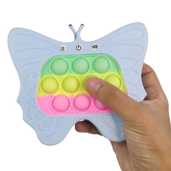 Imagem de Pop It Mini Game Interativo Borboleta Jogo Som Luzes Fidget Sensorial Relaxante Ansiedade Anti Estresse Portatil Criança Toys