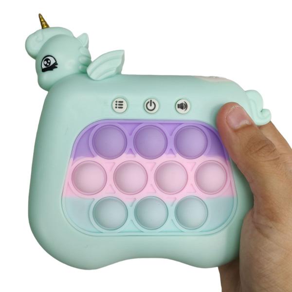 Imagem de Pop It Mini Game Interativo Unicornio Luz Som Relaxante Anti Estresse Ansiedade Relaxante Fidget Sensorial Toys Criança