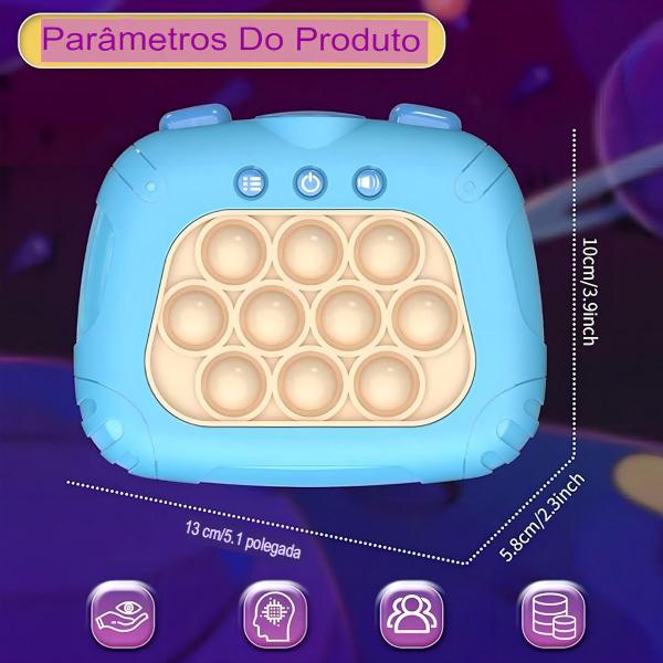 Imagem de Pop It Mini Gamer Console Anti Stress Brinquedo Eletrônico Cor Rosa