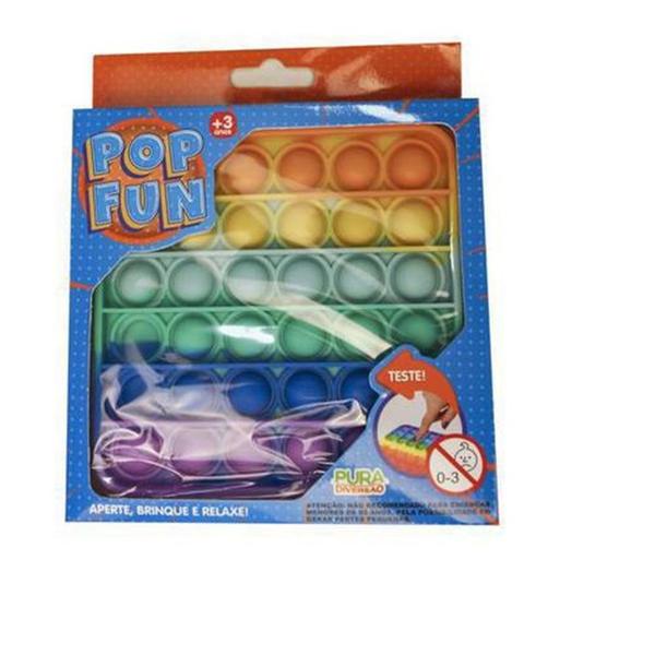 Pop It Quadrado Colorido Yes-Toys - Pop Fun Imagem de Pop It Quadrado Colorido Yes-Toys
