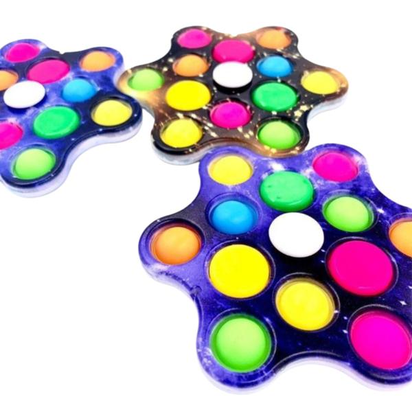 Imagem de Pop It Spinner Fidget Toy Giratório Antistress Com Luzes