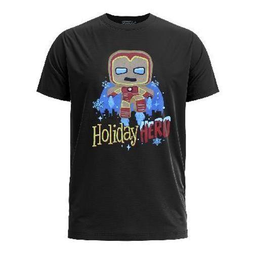 Imagem de Pop Tees Camiseta Marvel Holiday Gingerbread Iron Man Homem