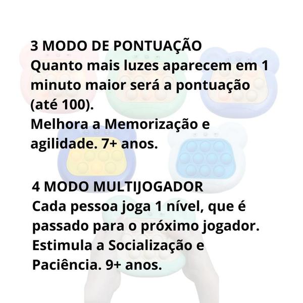 Imagem de Popit Mini Game Eletrônico Anti Stress Jogo Infantil Memória