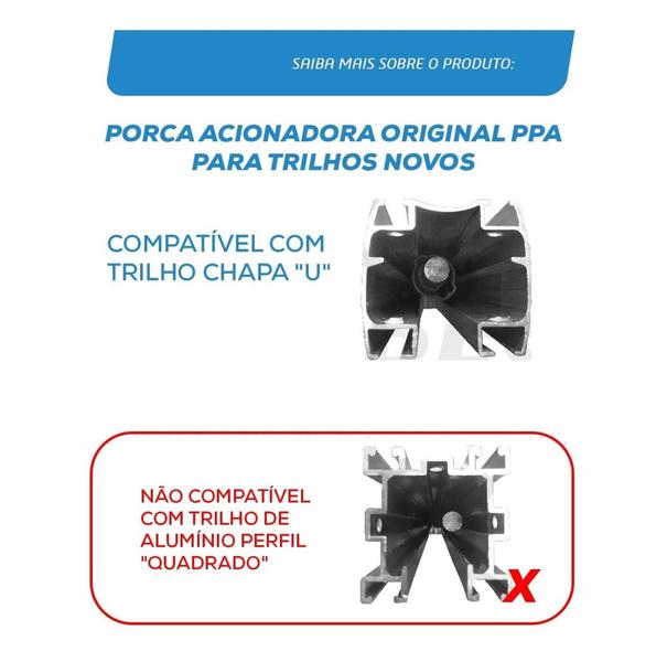 Imagem de Porca Acionadora Ppa Bv 1/2 Passo 62Mm 5 Entradas P04120  (189)