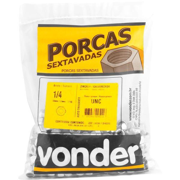 Imagem de Porca autotravante 3/8" nc alta zincado - Vonder