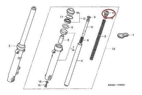 Imagem de Porca Cilindro Bengala Honda Cg 150 Titan atè 2008