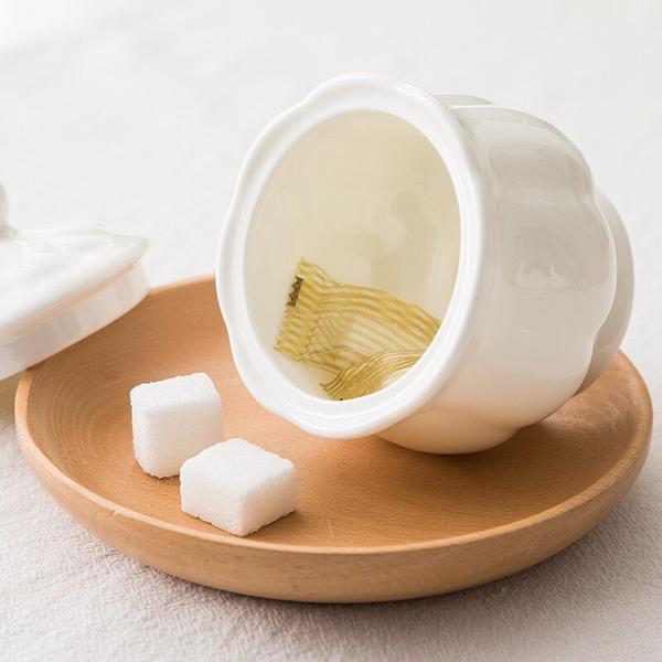 Imagem de Porcelana de osso fino Sugar Bowl Wokex em estilo retrô britânico