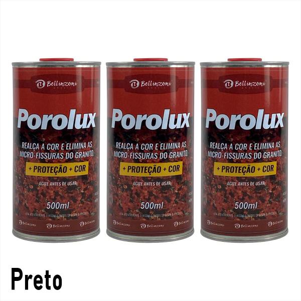 Imagem de Porolux Bellinzoni + Proteção + Realça Cor Granito 500ml Kit C/ 3