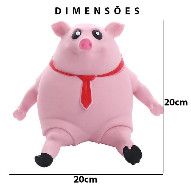 Imagem de Porquinho Anti Estresse Boneco Estica Aperta Esmaga Pig Splash Brinquedo Relaxante Resistente