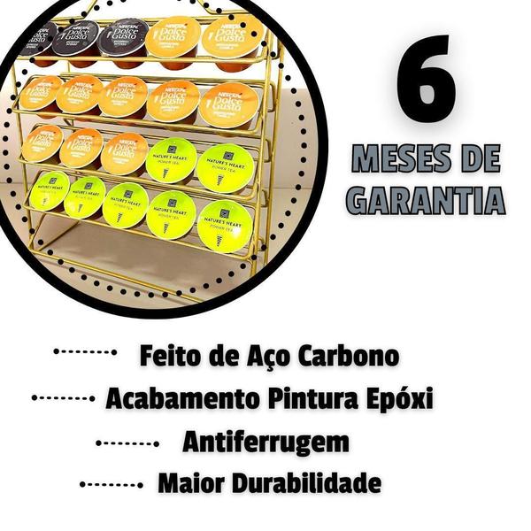 Imagem de Porta 40 Cápsulas Café Dolce Gusto Preto Aramado Expresso