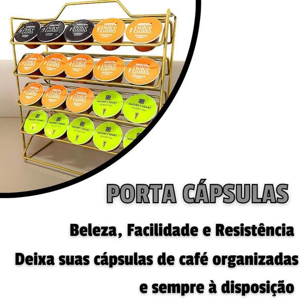 Imagem de Porta 40 Cápsulas Café Dolce Gusto Preto Aramado Expresso