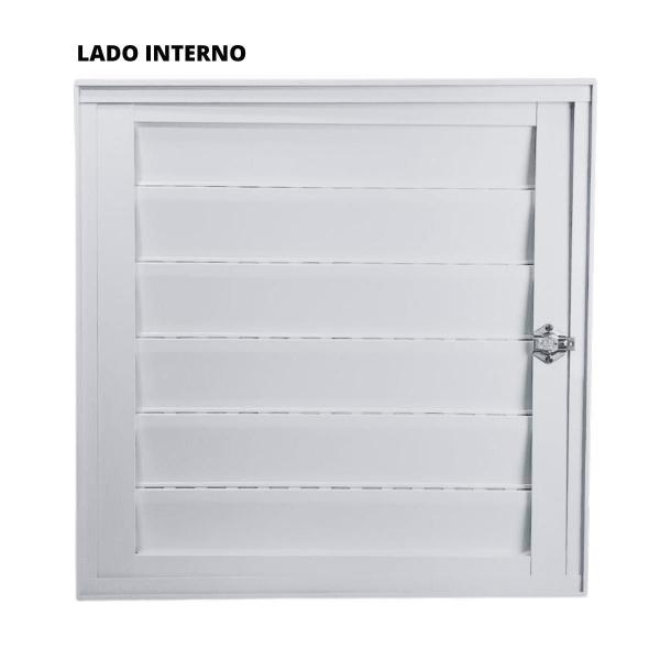 Imagem de Porta Alçapão Alumínio Branco Venezianas Ventiladas Linha