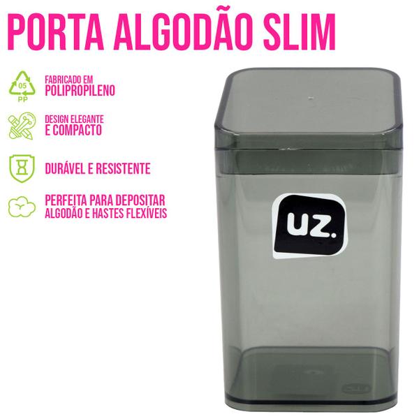 Imagem de Porta Algodão Escova Cotonete Mulituso Slim Organizador Pia