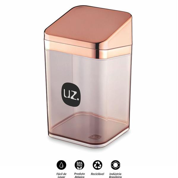 Imagem de Porta algodão para Banheiro Slim Rosé UZ546 UZ Utilidades
