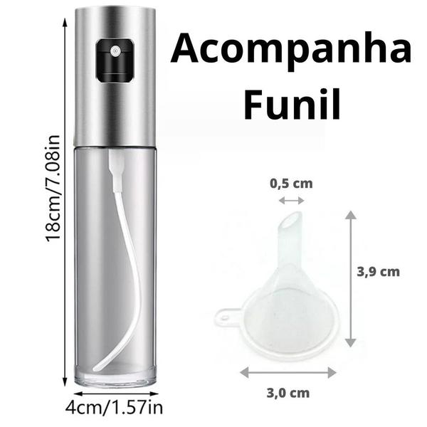 Imagem de Porta azeite de vidro 100 ML spray dosador prático