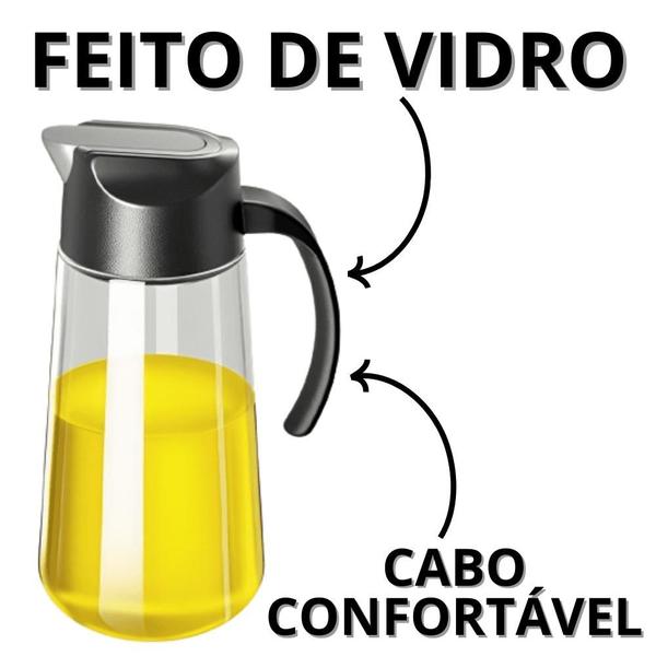 Imagem de Porta Azeite e Vinagre De Vidro Galheteiro De Mesa Porta Oleo Dispenser Óleo Cozinha Tempero Casa