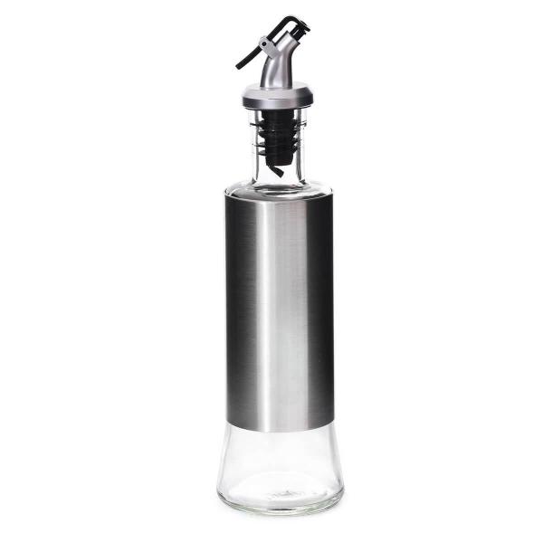 Imagem de Porta Azeite Vinagre De Vidro E Inox Com Dosador 300Ml