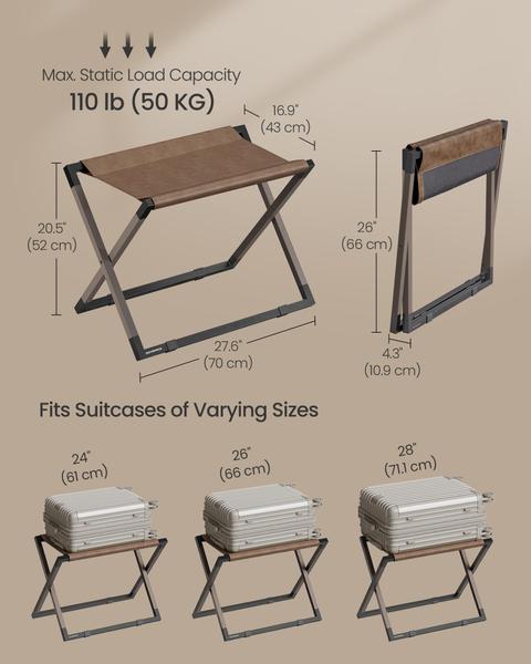 Imagem de Porta-bagagens SONGMICS URLR009K01 material sintético 50kg