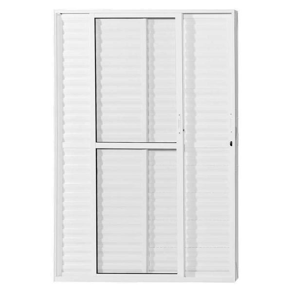 Imagem de Porta Balcão em Alumínio Branco 210x160x10 cm 3 Folhas Esquerda VFM Nobre CRV