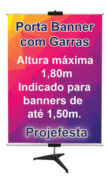 Porta Banner Com Garra 1,80M Tripé Pedestal Base Desmontável - Full Vendas Imagem de Porta Banner Com Garra 1,80M Tripé Pedestal Base Desmontável