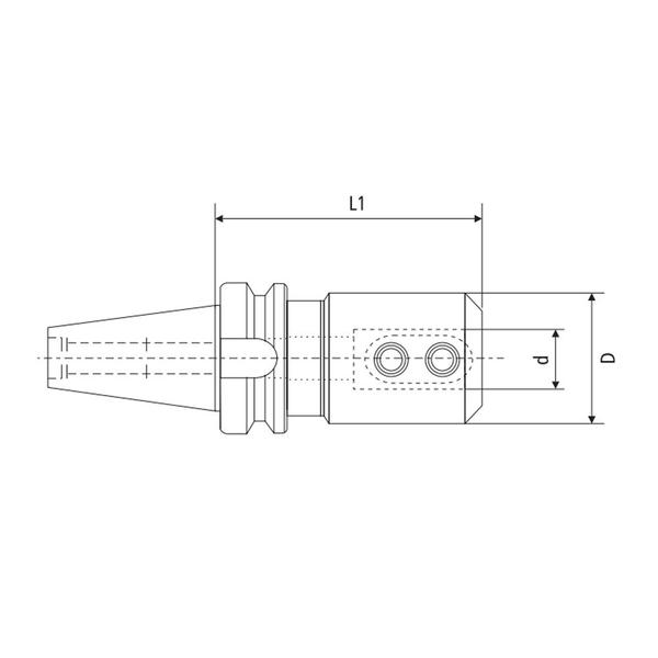 Imagem de Porta Barra Weldon Modelo BT40 - 20 - 160 - MAS 403 BT