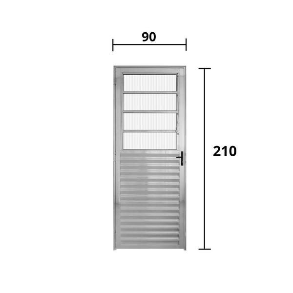 Imagem de Porta Basculante Alumínio Brilhante 2.10 X 0.90  Lado Esquerdo - Hale