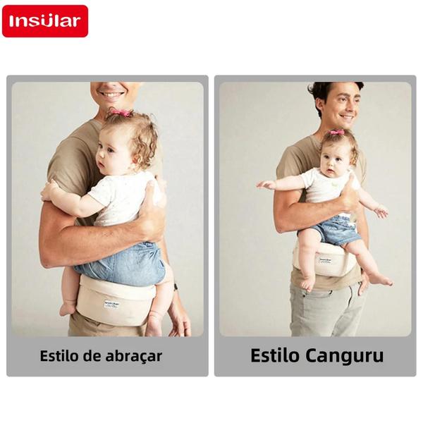 Imagem de Porta-Bebê Ajustável com Cinto de Hipseat - Mochila Infantil e Banco de Cintura