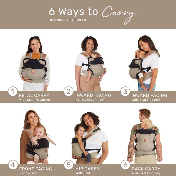 Imagem de Porta-bebês LilleBaby Elevate Ergonomic 6 em 1 Warm Sand