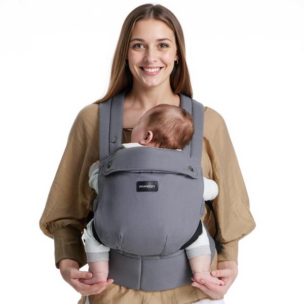 Imagem de Porta-bebês Momcozy Newborn to Toddler 3 em 1 cinza 3,2-20 kg