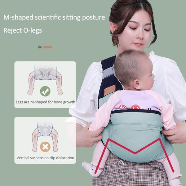 Imagem de Porta-Bebês Sling Multifuncional Ergonômico Dobrável Para Amamentação Cinza Infantil