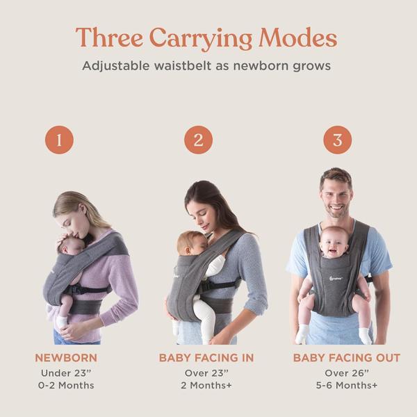 Imagem de Porta-bebês Wrap Ergobaby Embrace Cozy Newborn Ponte Knit