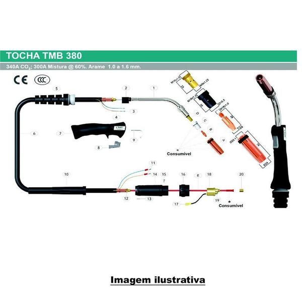 Imagem de Porta Bico M08 X 36Mm P/ Tocha Tmb 380 Balmer