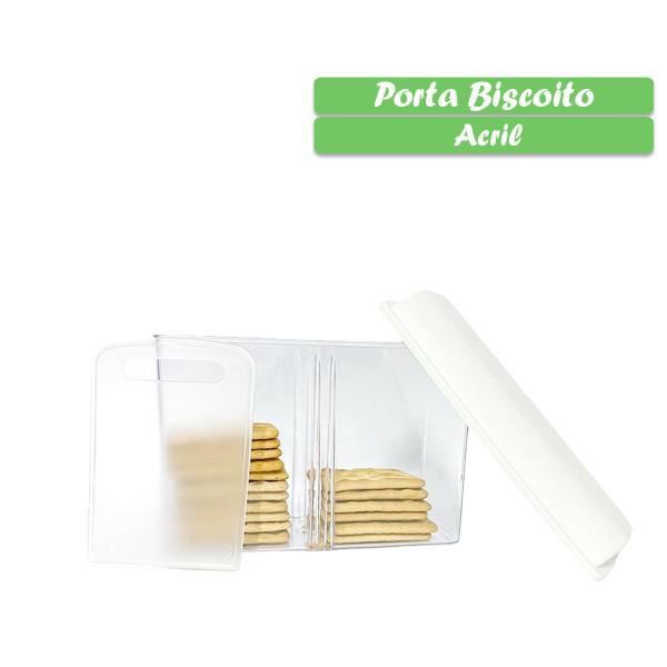 Imagem de Porta Biscoito Bolacha Pote Divisória Decorativo Design Transparente Multiuso C/ Tampa Resistente