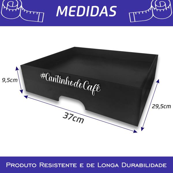 Imagem de Porta Cápsulas Bandeja Decorativa Mdf Café Dolce Gusto Preto