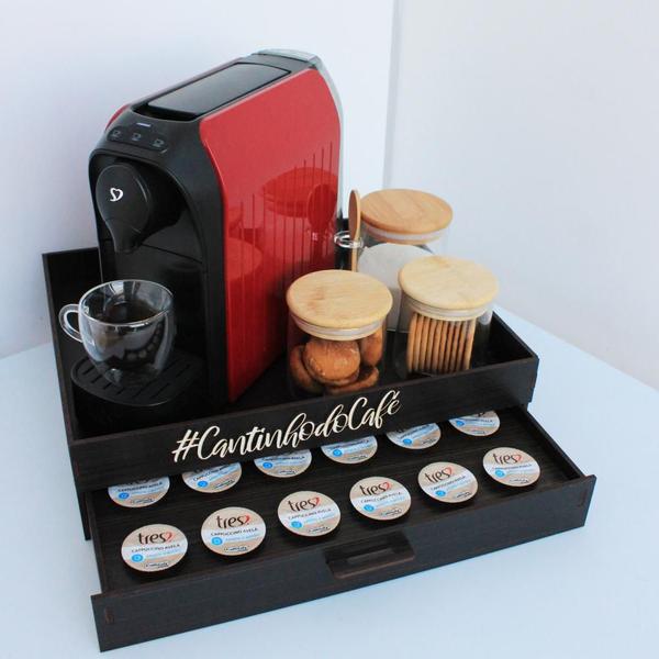 Porta Cápsulas Cantinho do Café Mdf Organizador Suporte Cafeteira Xícaras Bandeja Decorati... Porta Cápsulas Cantinho do Café Mdf Organizador Suporte Cafeteira Xícaras Bandeja Decorati...