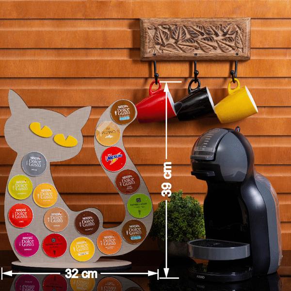 Imagem de Porta Cápsulas P/ Dolce Gusto Gatinho - Face Dupla