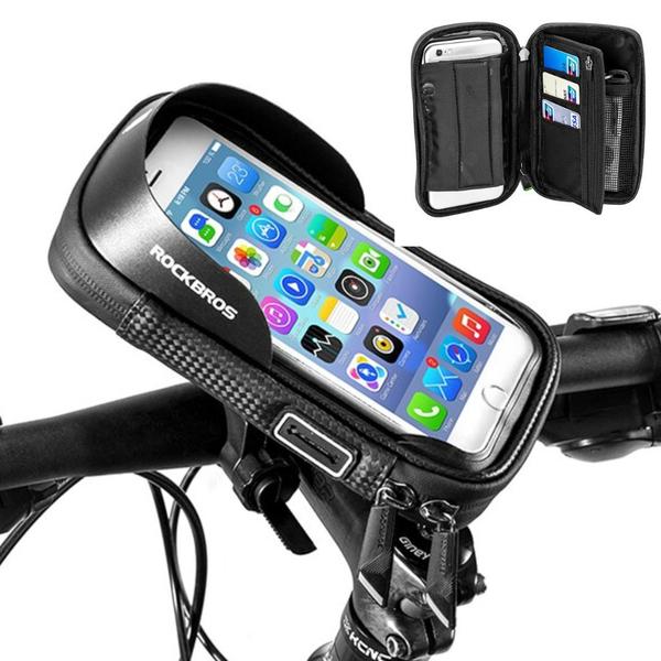 Imagem de Porta Celular Bolsa Suporte para Bicicleta Case Impermeável ROCKBROS