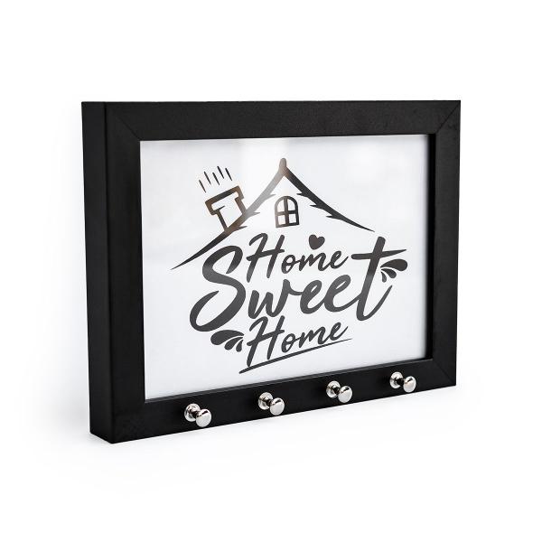 Imagem de Porta Chave Com Foto De Parede Decorativo 15x21 cm Moldura Com Vidro Decoração Casa Home Sweet Home