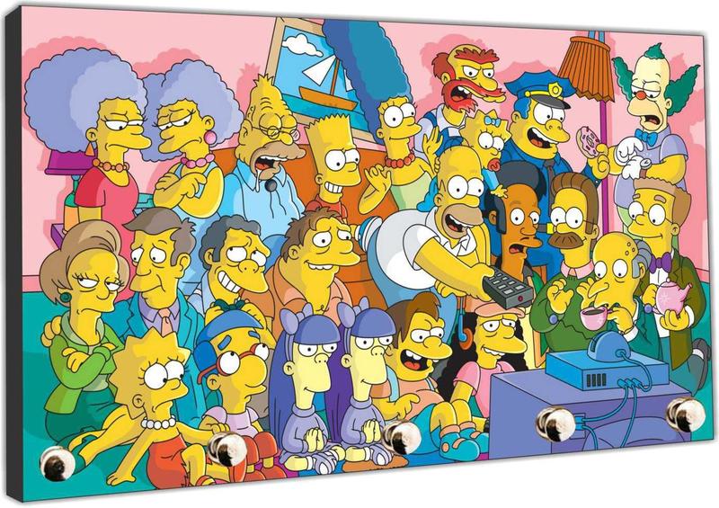 Imagem de Porta Chave Simpsons Família Organizador Chaveiros