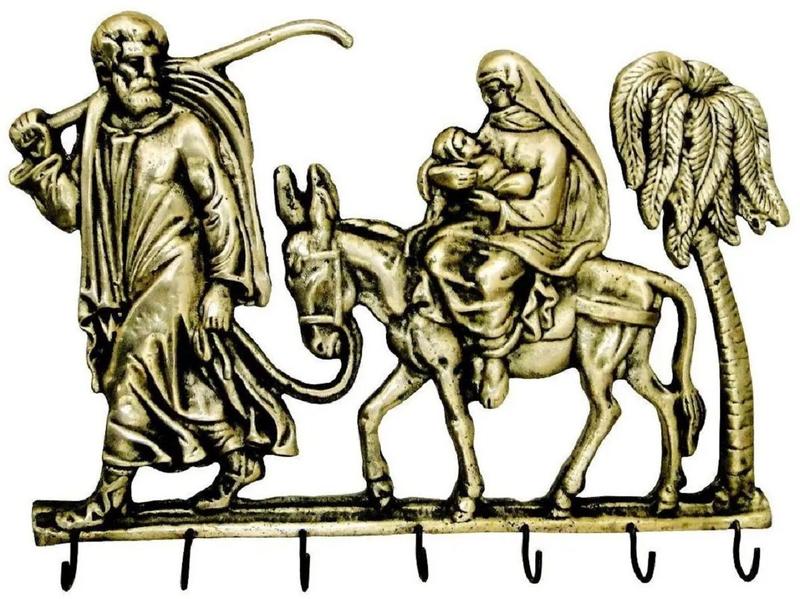 Imagem de Porta Chaves Cabide Biblico Bronze Decoração Presentes