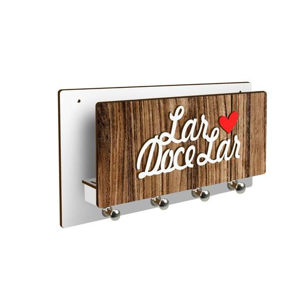 Porta Chaves Carta Organizador de Parede Decorativo em MDF - Cia Laser Imagem de Porta Chaves Carta Organizador de Parede Decorativo em MDF