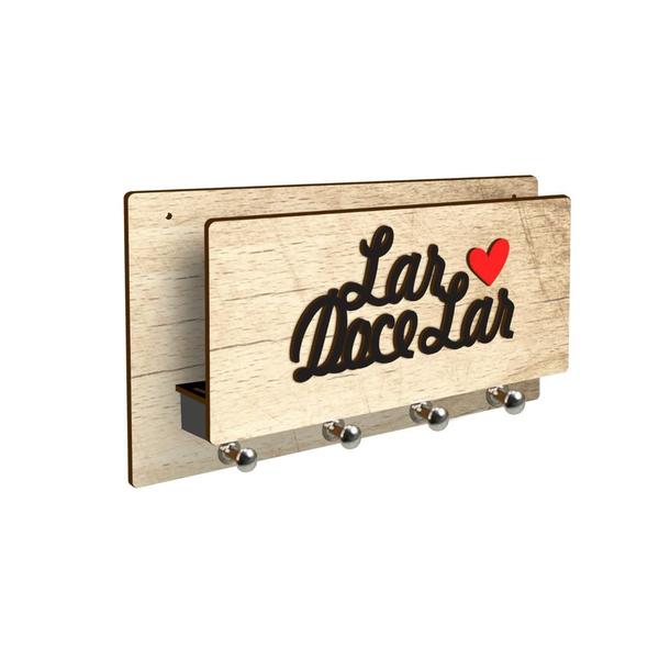 Porta Chaves Carta Organizador de Parede Decorativo em MDF - Cia Laser Imagem de Porta Chaves Carta Organizador de Parede Decorativo em MDF