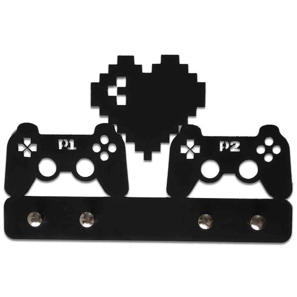 Porta Chaves Controle Player 1 E 2 Decoração Gamer - Geek Vip Imagem de Porta Chaves Controle Player 1 E 2 Decoração Gamer