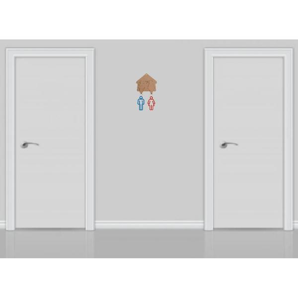 Imagem de Porta Chaves Modular Casal Com 2 Chaves Em Mdf Natural F031