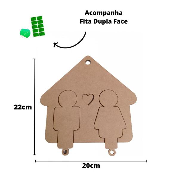 Porta Chaves Modular Casal Com 2 Chaves Em Mdf Natural F031 - Móveis Trovarelli Imagem de Porta Chaves Modular Casal Com 2 Chaves Em Mdf Natural F031