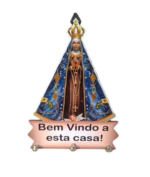 Imagem de Porta Chaves Nossa Senhora Aparecida De Pendurar Mdf