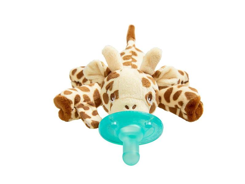 Imagem de Porta-chupeta com pelúcia removível - Philips Avent Soothie Snuggle, Girafa, 0m +